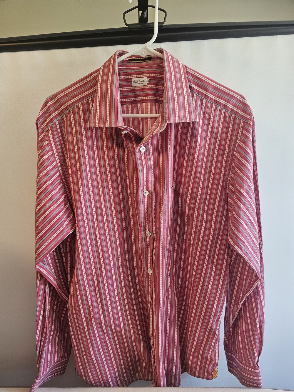 Paul Smith Pink and White Striped Men’s Button-Down Shirt